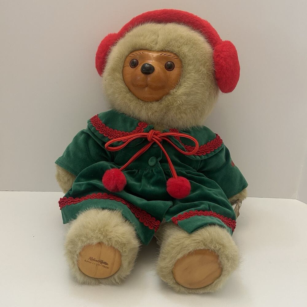 Vintage Raikes Bear Kathie Wood Face Jointed Bear w/Tag and NO BOX Applause
